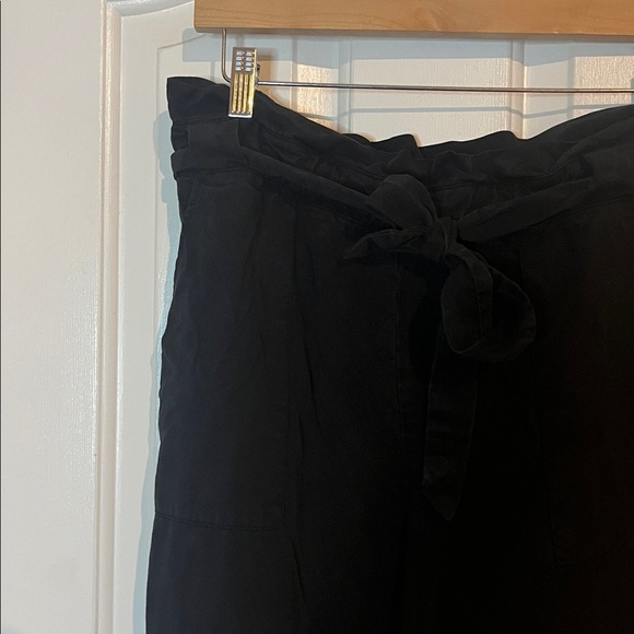 Back‎ Beat Rags Co | Black Tencel Paperbag Wide Leg Easy Pants Medium Silky - Picture 5 of 12